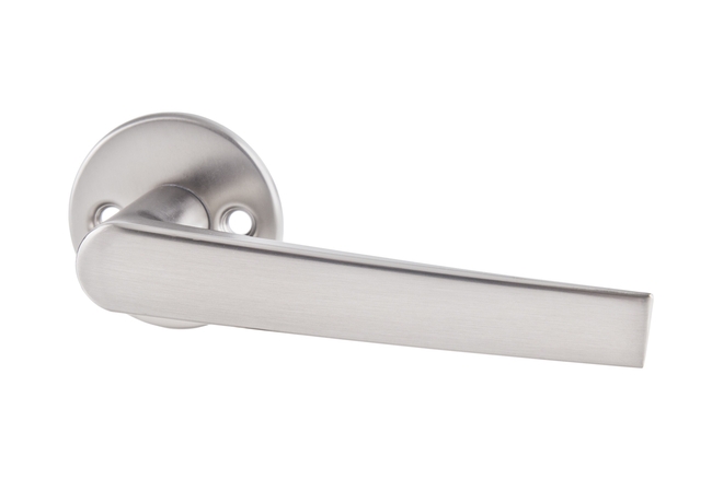Door handle round with escutcheons VAL72 stainless steel