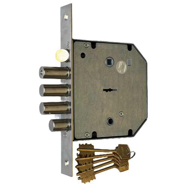 Metallukse lukk/vasak APECS 245x137.5x66.5mm kroomi värvi