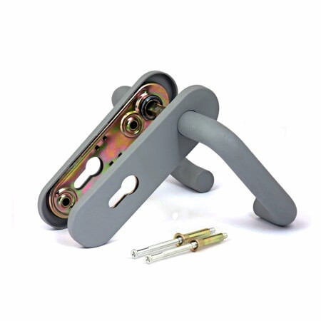 Fire-resistant door handle APECS 72mm grey