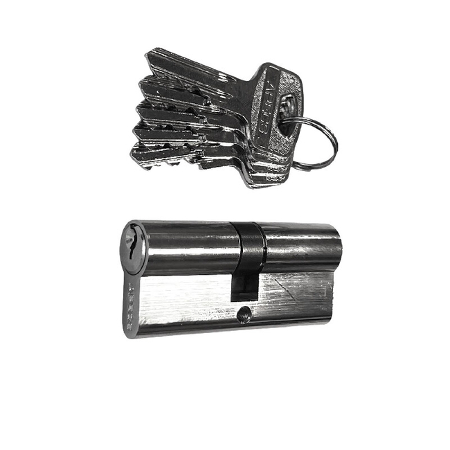 Lukusilinder Apecs 30x30mm/5 võtit kroomi värvi