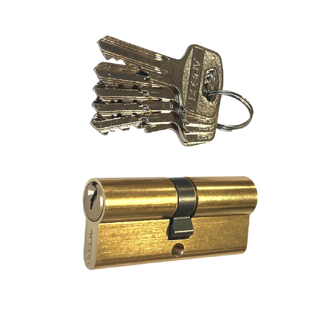 Lukusilinder Apecs 30x30mm/5 võtit messingi värvi