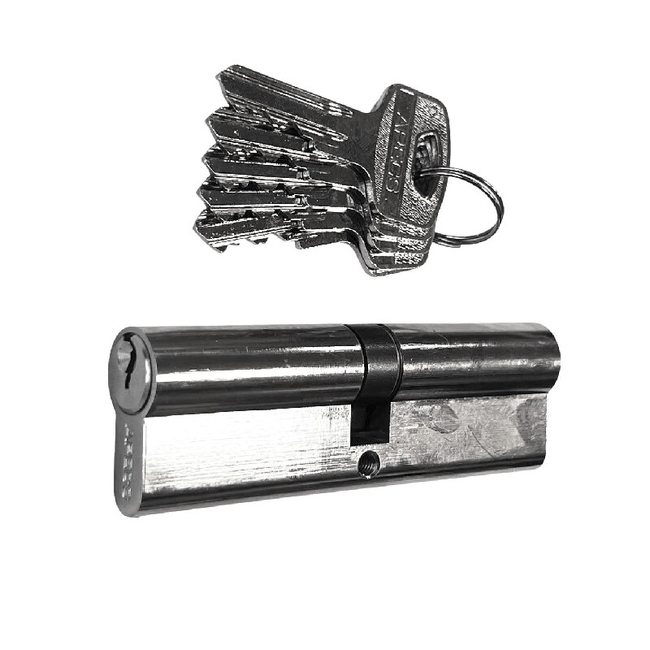 Lukusilinder Apecs 40x40mm/5 võtit kroomi värvi