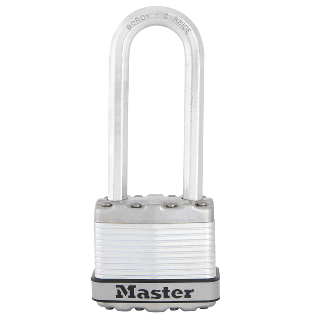 Tabalukk pika klambriga MASTERLOCK EXCELL 45/64mm Ø8mm kroomi värv