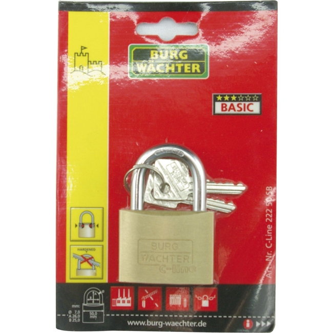 Tabalukk 222 C-line 20/11mm Ø3.5mm messingu värv