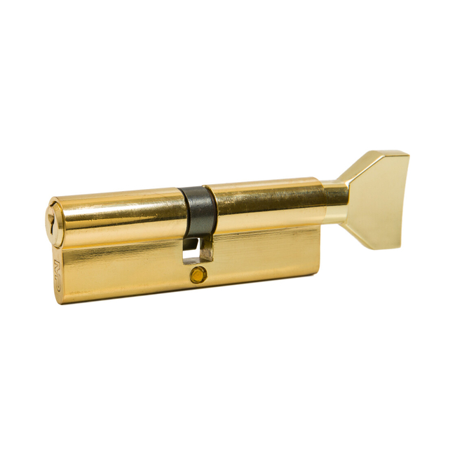 Lukusüdamik väändenupuga MP 45x45mm/5 võtit messingu värvi