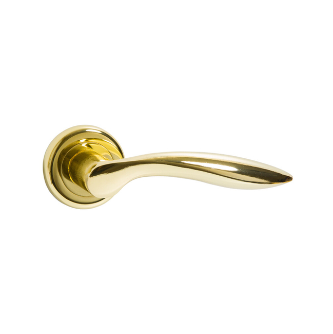 Door handle round with escutcheons MRO-34-20 brass colour