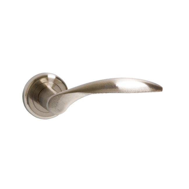 Door handle round with escutcheons A1206 nickel colour