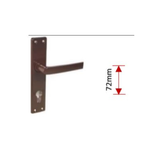 Aluminium door handle with escutcheons 72mm brown