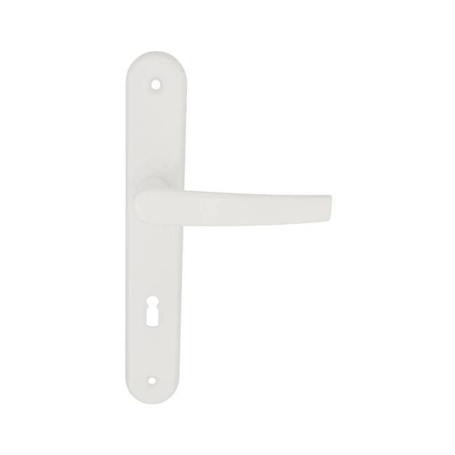 Door handle long with escutcheon METRO spacing 72mm white