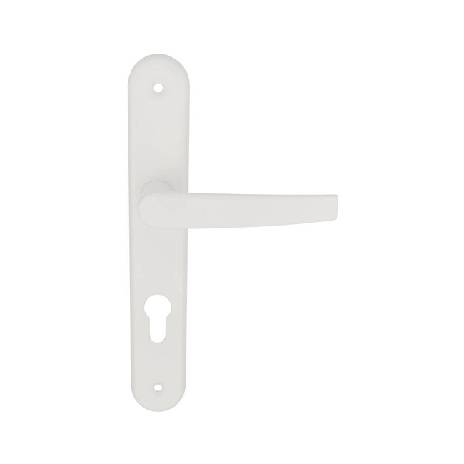 Door handle long with escutcheon METRO spacing 72mm white