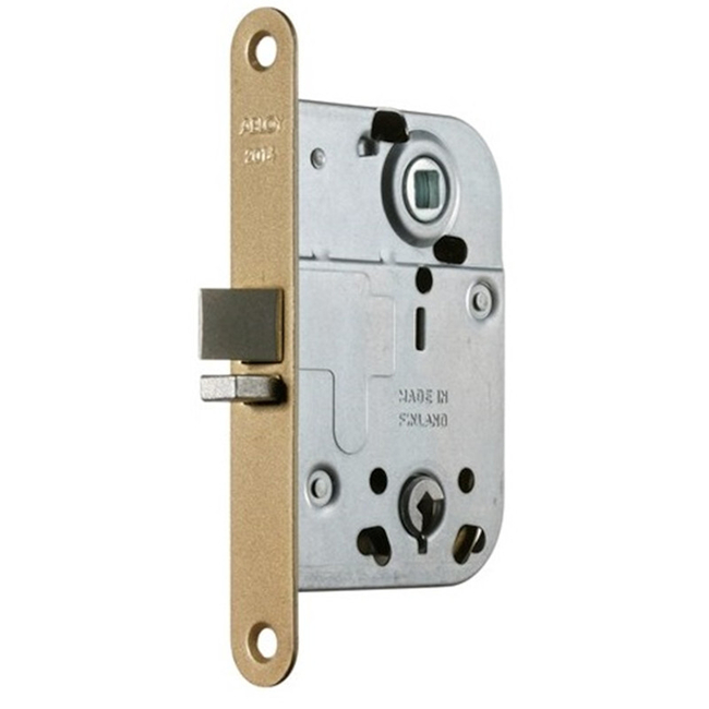 Ukselukk Abloy 2014 vastusplaadiga 0045 72mm tumekollane