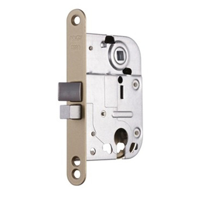Ukselukk Abloy 2018 vastusplaadiga 0045 72mm tumekollane